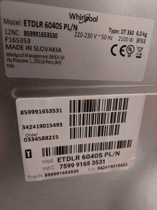 Sprzedam sprawną pralkę 6.5l