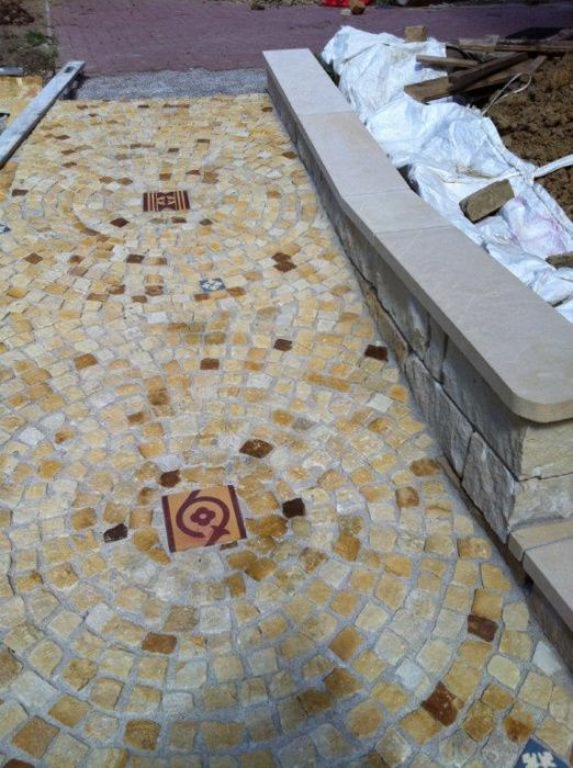 Kostka kamienna żółta 6x8 cm - piaskowiec łupany, 7 m² z tony