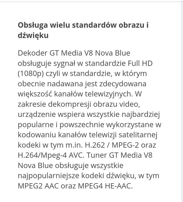Dekoder GT Media tuner Tv, cccam