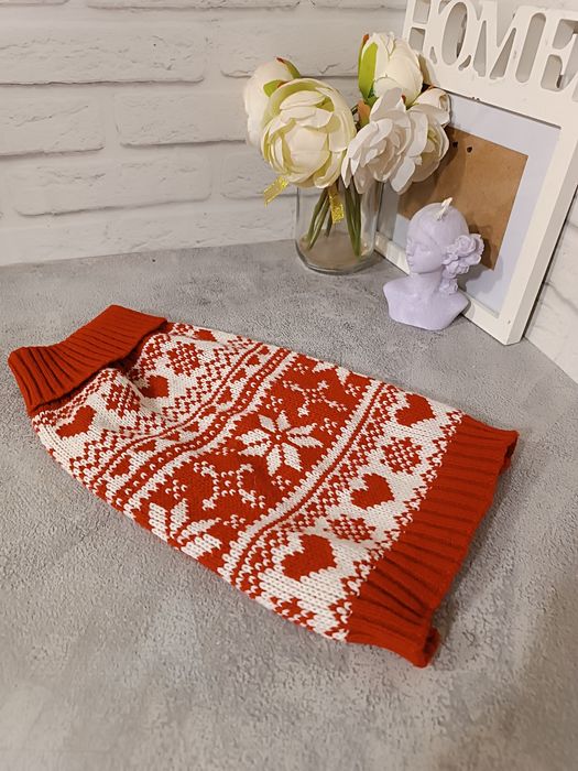 Одяг для тварин новорічний светрик розмір С