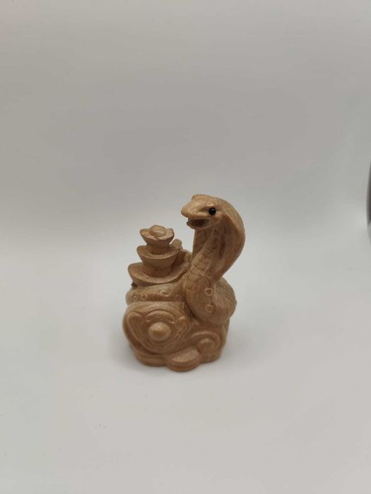 PRETYZOOM – Zestaw 3 drewnianych figurek węża z drewna brzoskwiniowego