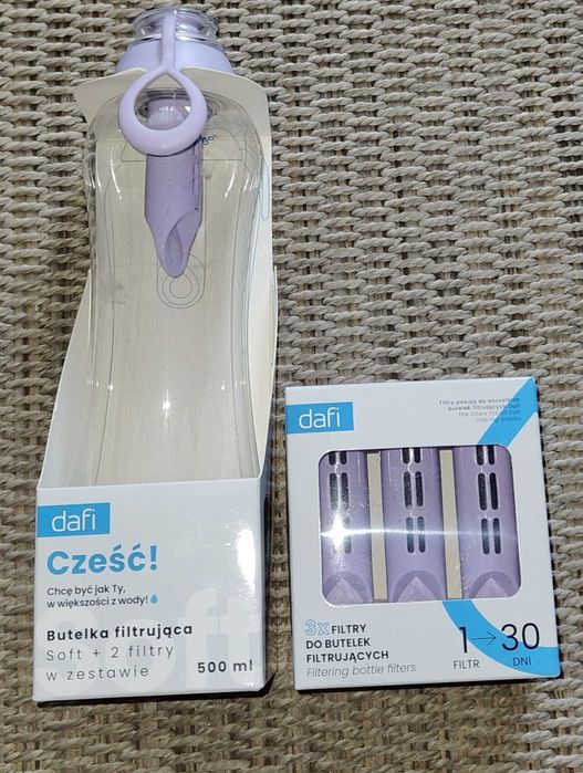 Butelka Dafi z filtrami komplet 5 szt filtrów nowe