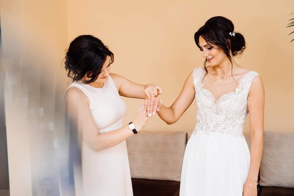 Suknia ślubna muslin-koronka, 36-38, boho,minimalizm.
