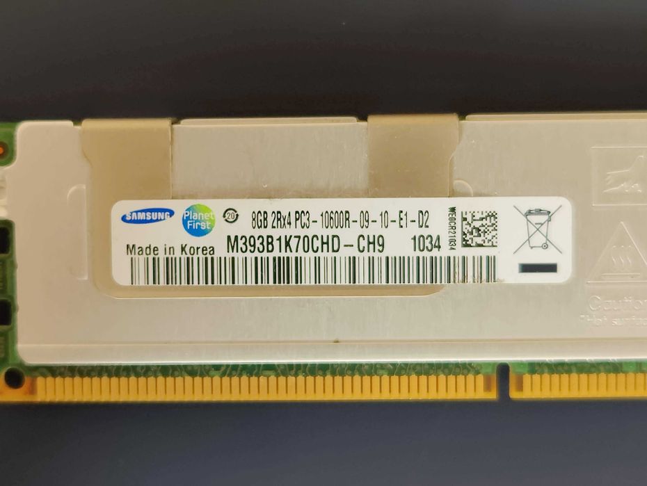 16 x Samsung 8GB 2Rx4 PC3L-10600R (Total: 128GB)