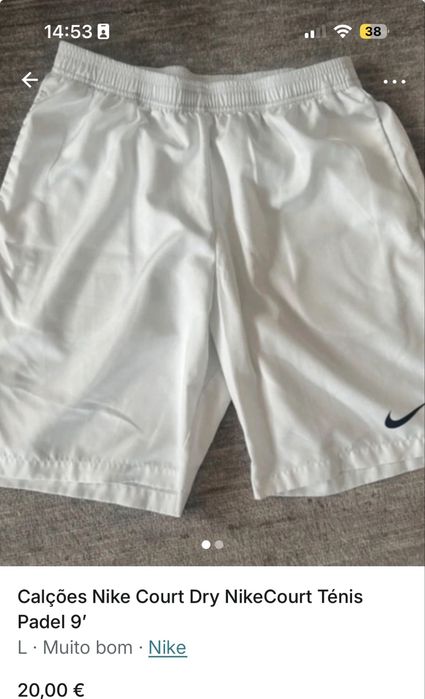 Calções Nike Court Dry NikeCourt Ténis Padel 9’