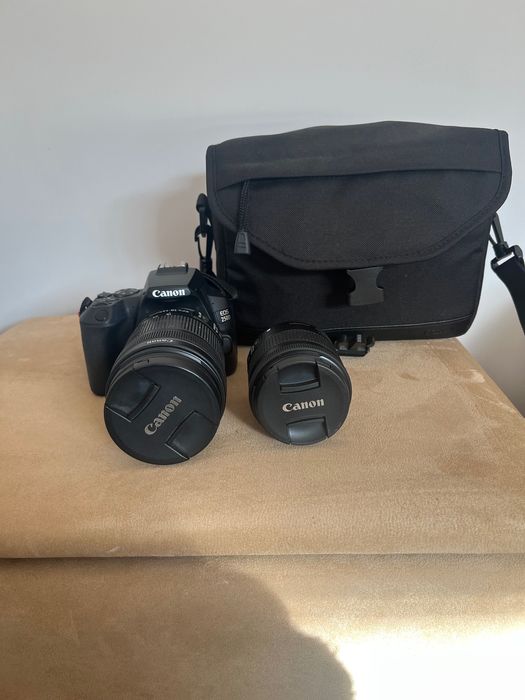 Canon EOS 250D + 2 Lentes + Mala – Como Nova (Usada apenas 2 vezes)