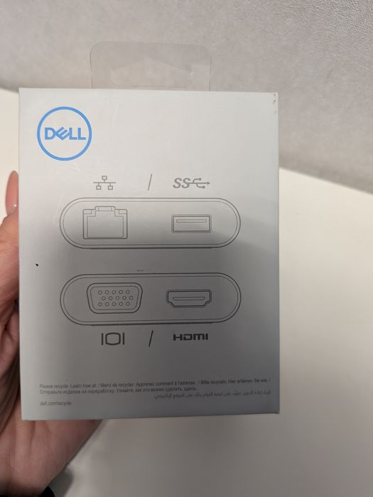 Oryginalny Adapter Dell DA200 USB-C 4w1 (HDMI, VGA, Ethernet, USB) | Nowy