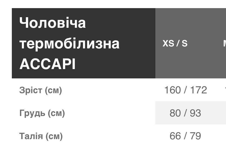 Термобілизна Accapi S