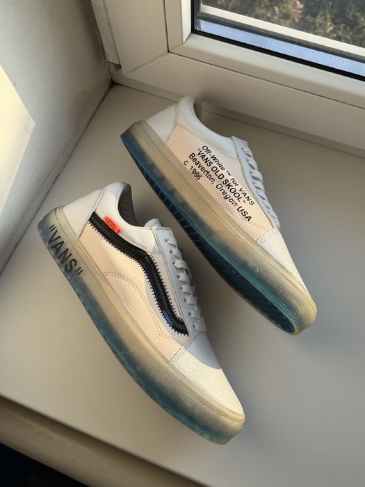 Vans Old Skool Off-White білі прозора підошва 41