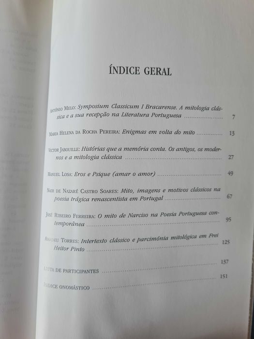 Livro "A Mitologia Clássica e a sua Recepção na Literatura Portuguesa"