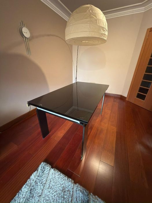 Mesa de vidro temperado extensível 160 cm - extensível 240 cm