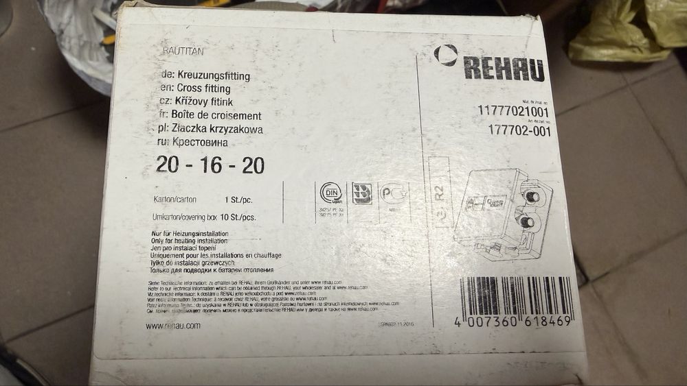 REHAU RAUTITAN zlaczka krzyzakowa 20 16 20 NOWA okazja