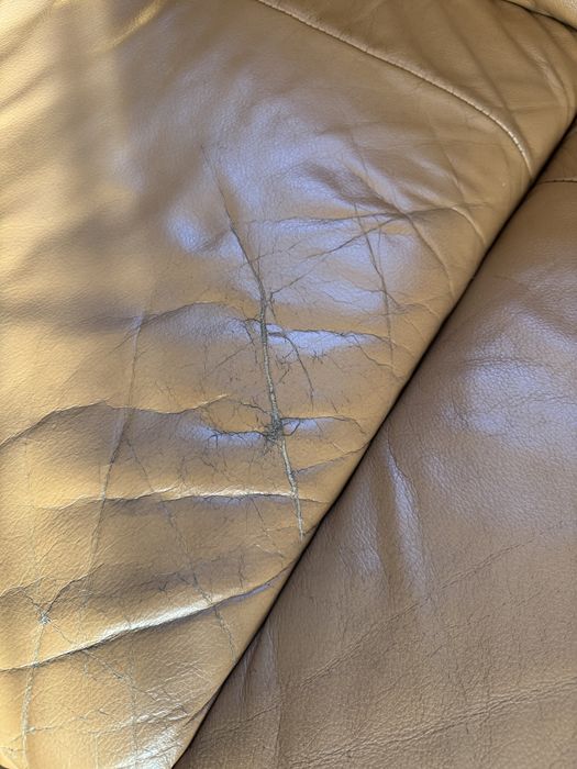 Kanapa do salonu sofa skórzana 3 szt.