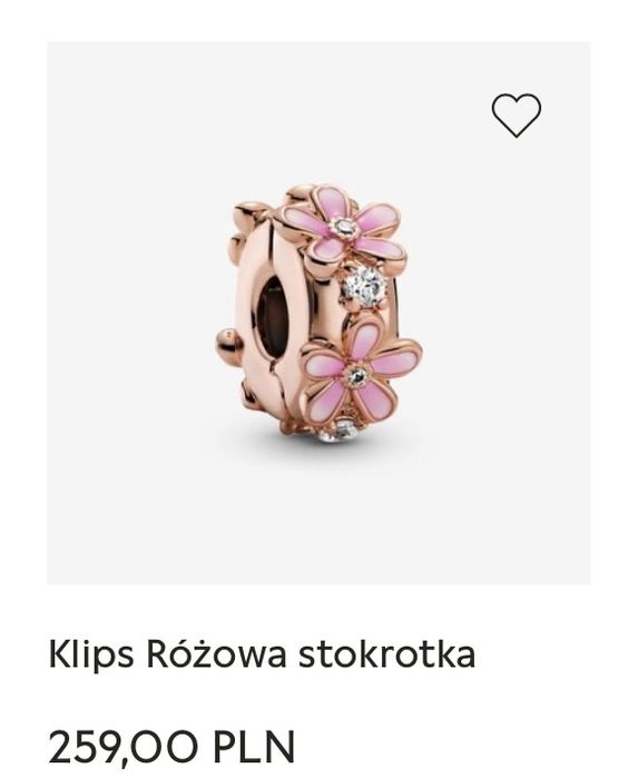 Szarms pandora stokrotka 2 sztuki oryginal