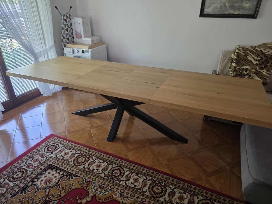 Duży rozkładany stół robiony na zamówienie 200/250/300 × 100 cm