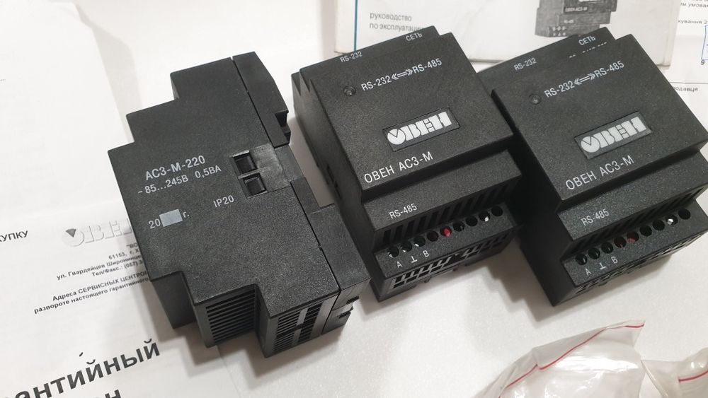 Овен АС3-М  преобразователь интерфейсов RS-232/RS-485