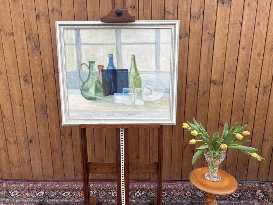 Obraz w drewnianej ramie 78x68 butelki #9011 Stylowy Węgrów