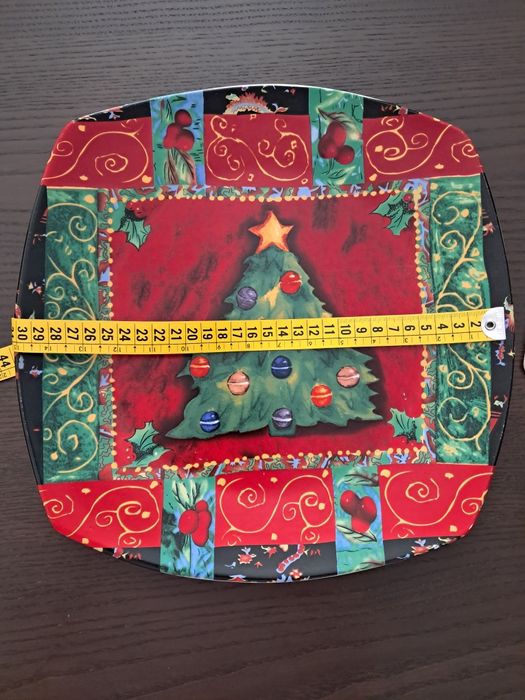 Prato Natal e espátula em porcelana