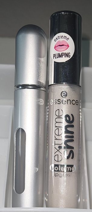 Lip gloss e recarga de perfume