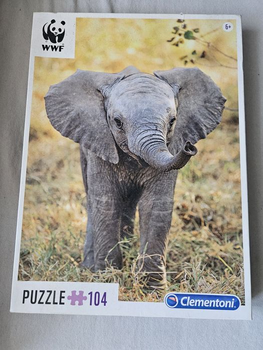 Puzzle słoń 6+ 104 elementy