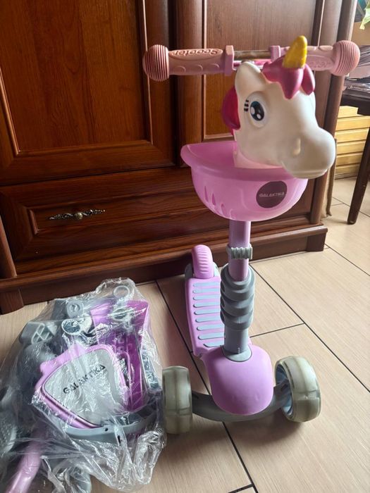 Дитячий самокат 5в1 рожевий