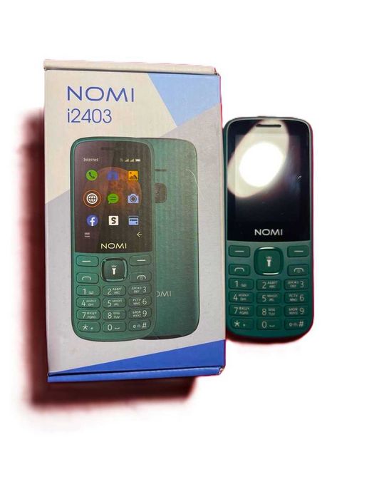 Мобільний телефон nomi i2403 зелений (для літніх людей)з ліхтариком