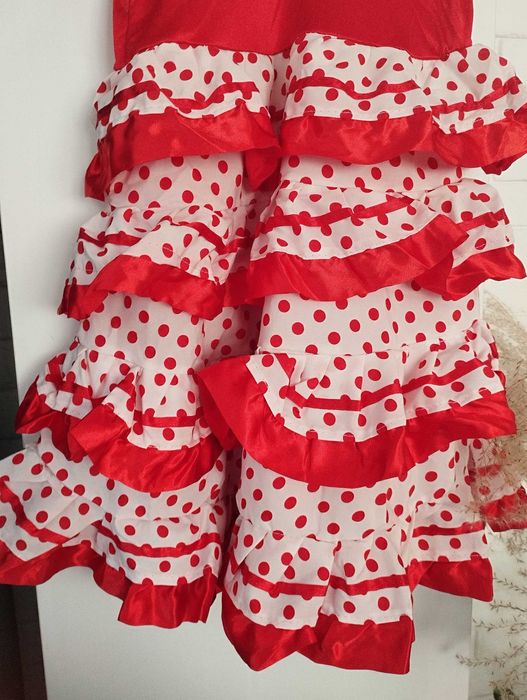 Strój sukienka flamenco r 122/128 opaska