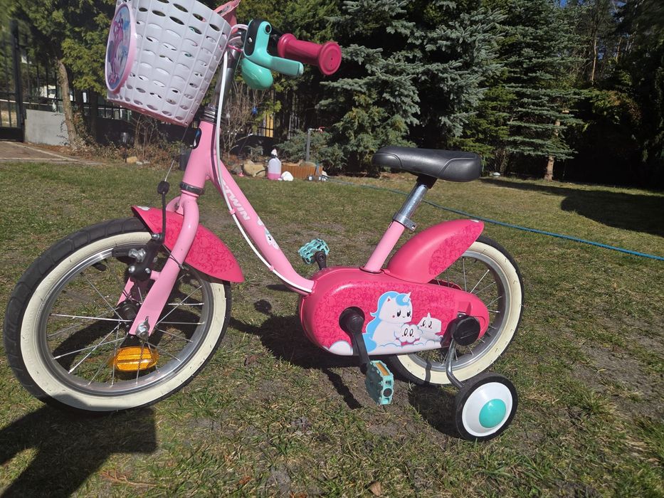 Rowerek BTWIN dziewczęcy 14" Stan bdb