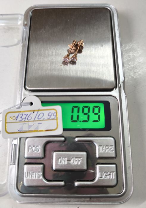Серьги золотые пусеты (0.99г) гвоздики