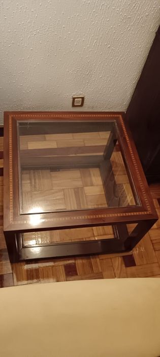 Mesa de apoio de sofá madeira de cerejeira