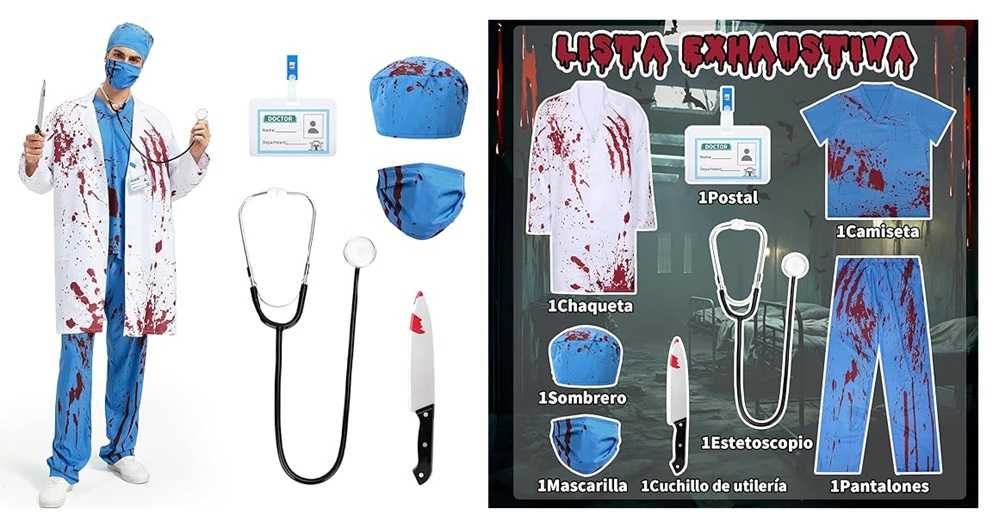 Yoohberrys disfarce zombie médico Tam XL (173)