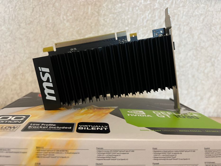 MSI GT 1030 4GB Silent LP OC | Гарантія 2 роки, Чек, Повний комплект