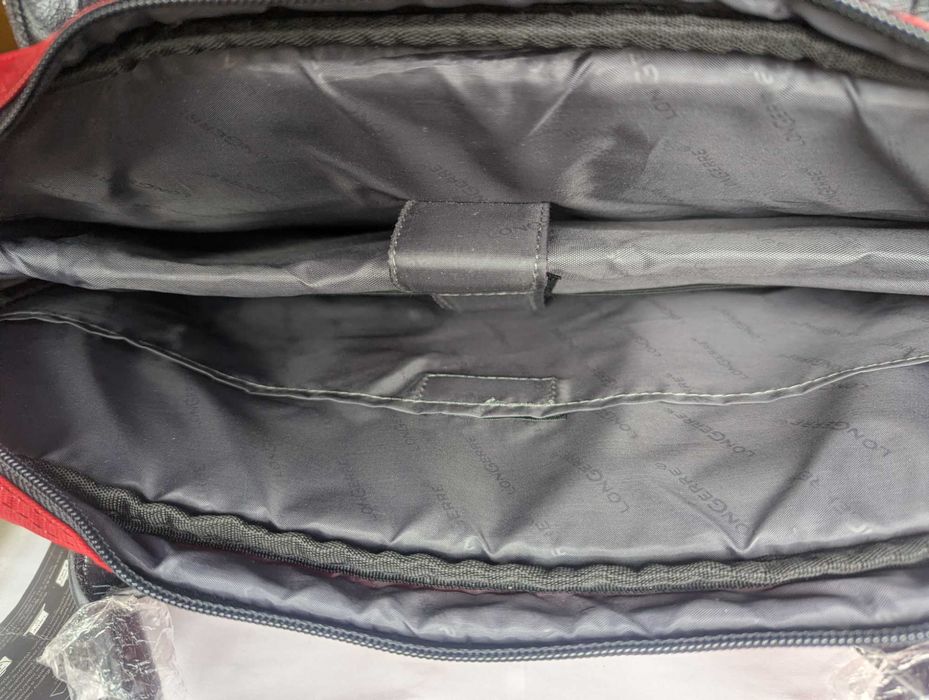 Nowa czerwona torba na laptopa 15.6 cala Longerre A4 elegancka aktówka do pracy