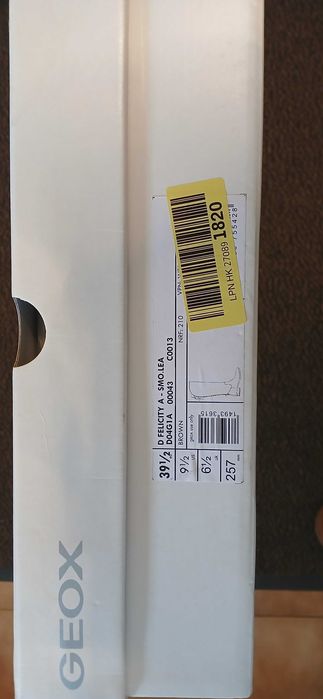 GEOX botas novas em folha, pele, cano alto, 39.5