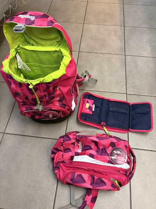 Plecak Ergobag + piórnik + plecaczek bdb stan