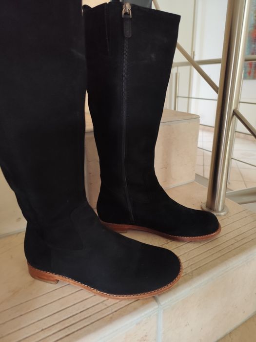 Kozaki damskie zamszowe