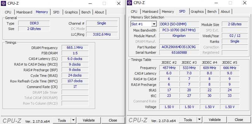 Pamięć RAM Kingston 2GB 1333 MHz 1Rx8 (DDR3, PC3-10600SS)
