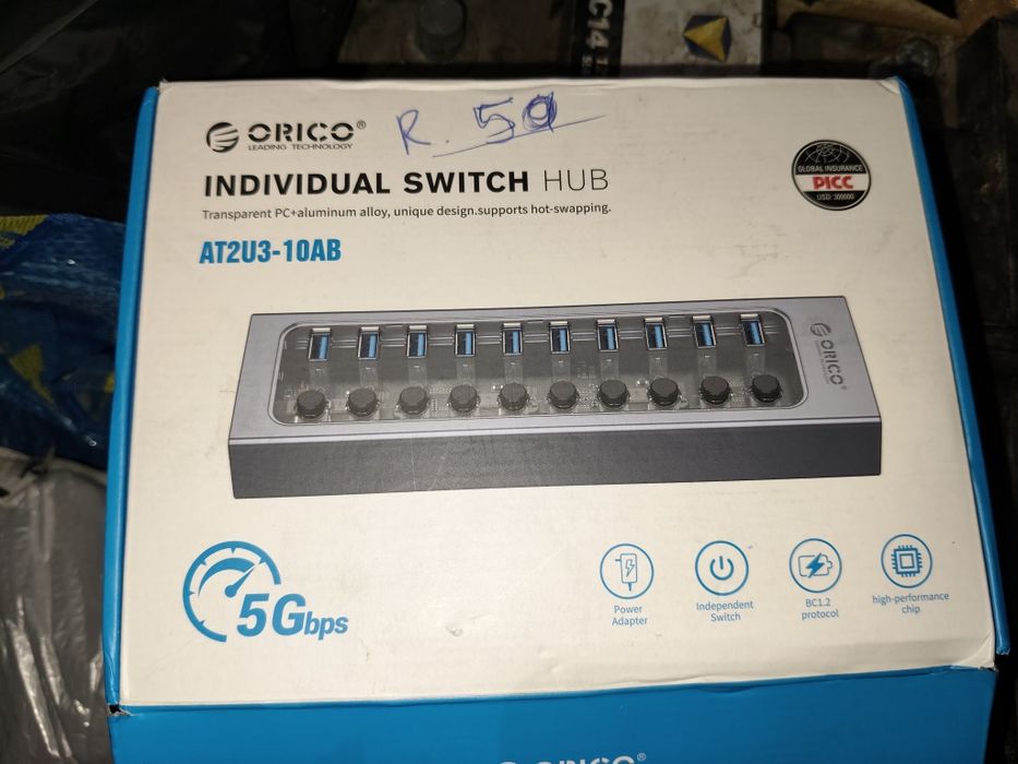 Hub com 10 entradas USB 5Gbps