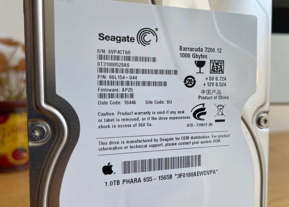 Seagate 1TB SATA Hard Drive – Removed from iMac, 100% Functional64552554065282122