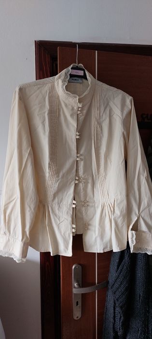 Bluzka vintage, ecru, stan bdb