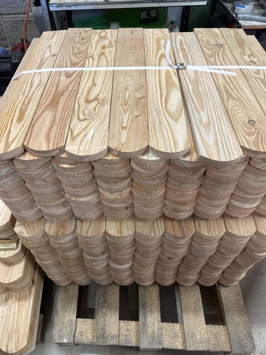 SZTACHETY DREWNIANE 9x2 cm Sosna / Modrzew | 50–200 cm | Ogrodzenie