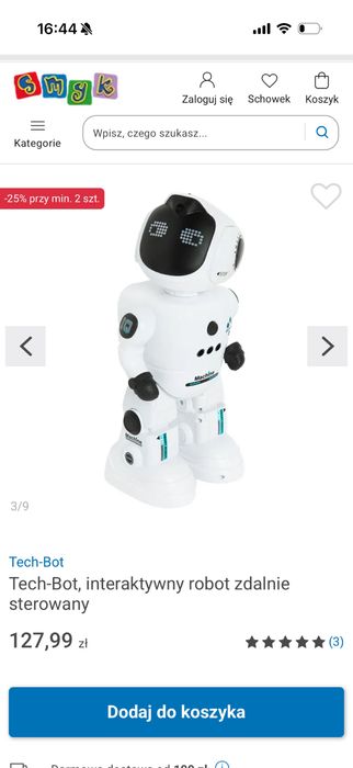 Tech-Bot, interaktywny robot zdalnie sterowany