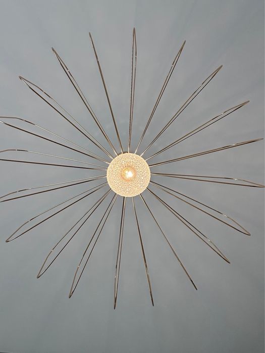 Candeeiro Dourado C/ Lampada LED Decorativa