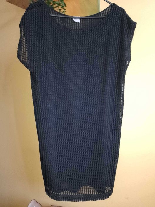 sukienka czarna 40/42 siatka +podszewka  L XL *OBJECT*