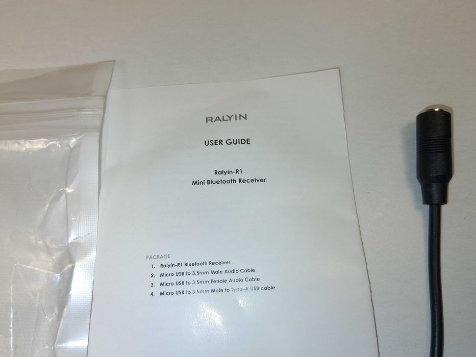 N011 Mini Odbiornik Bluetooth Ralyin R1 Adapter Audio Jack Zestaw