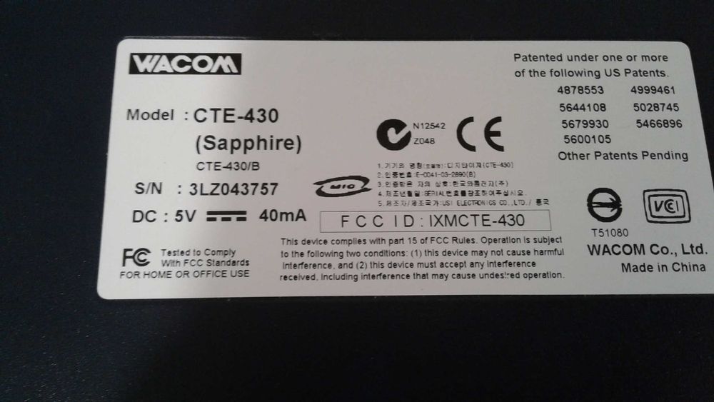 Mesa de desenho digital. Marca: Wacom