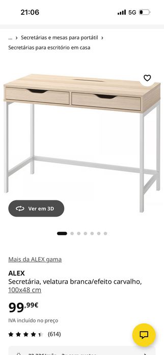 Secretaria ikea em bom estado