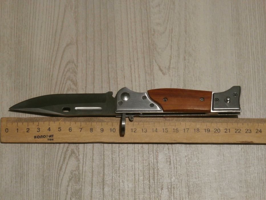 Туристичний складний автоматичний викидний ніж АК-47 22см в чохлі