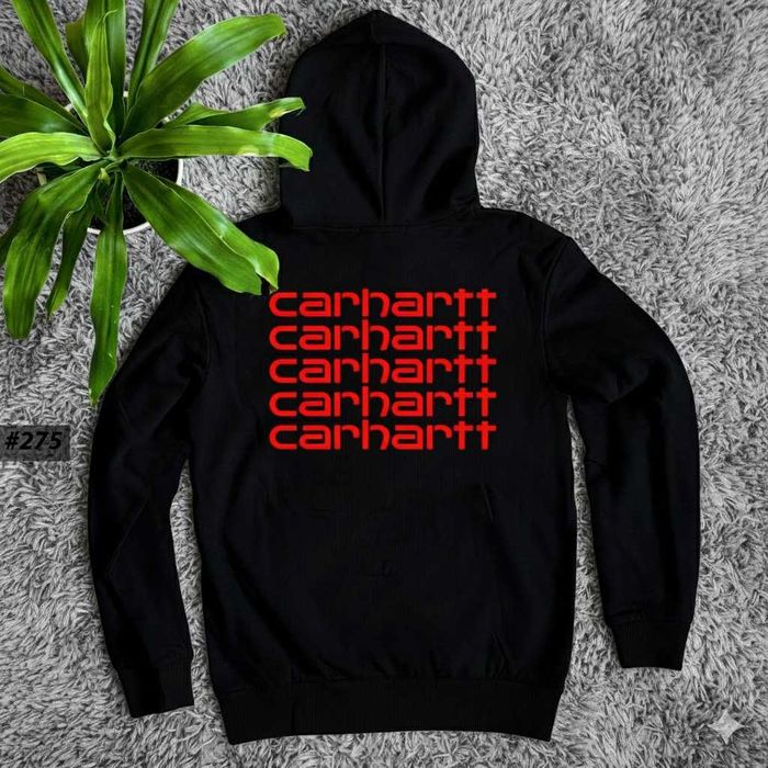Новое Худи CARHARTT Fading Script • Толстовка Чорна Кархарт Большой Принт • XS S M L XL