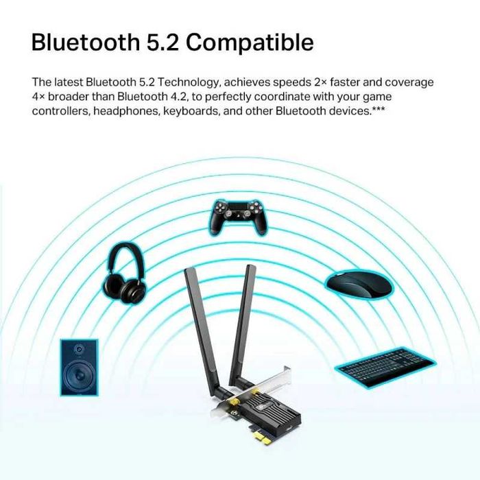 Placa de Rede TP-Link Archer TX20E AX1800 Wi-Fi Bluetooth 5.2 PCI Express - Baixa de Preço